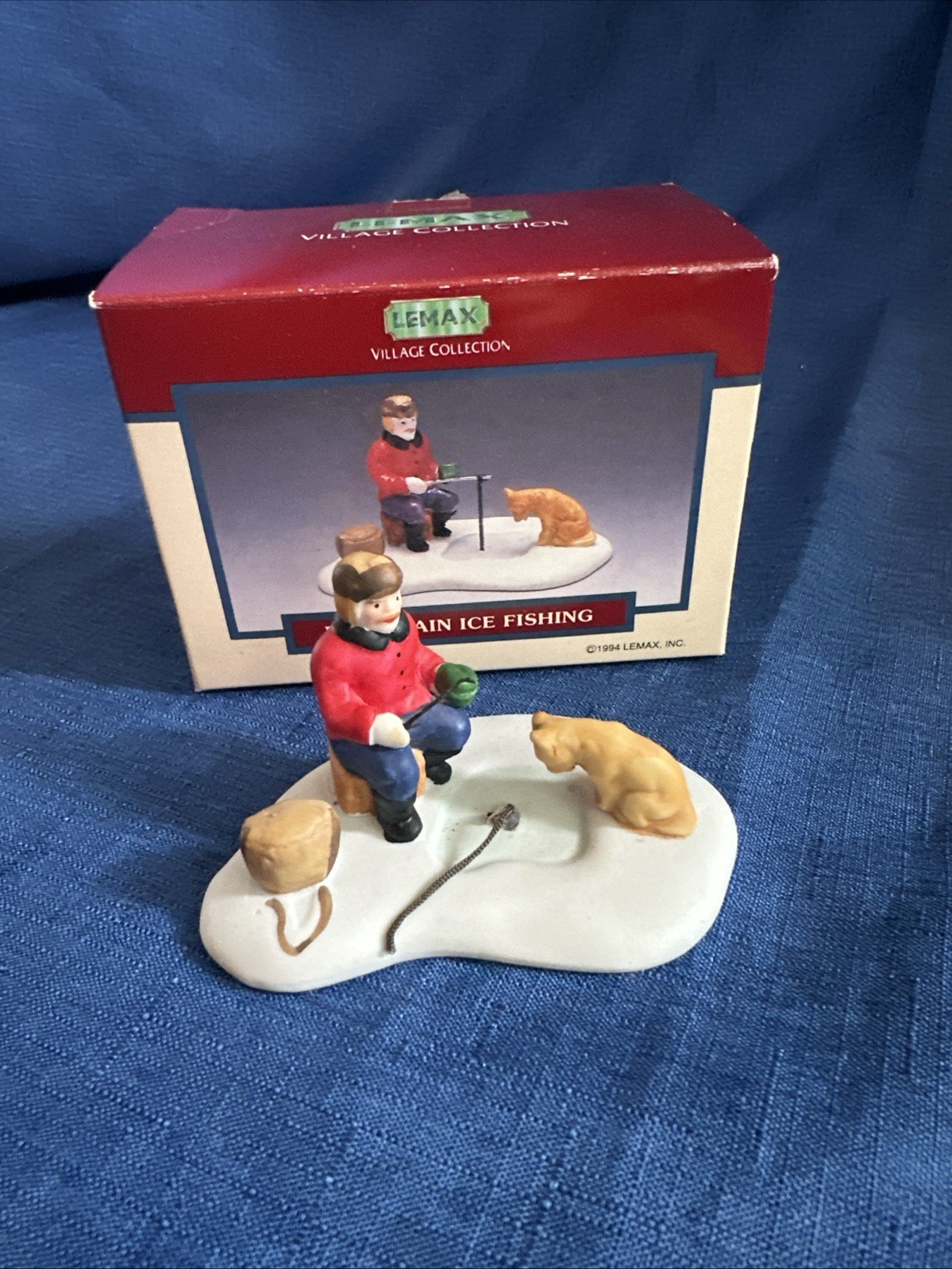 Lemax  Porcelain Ice Fishing Figurine 1994 Village Collection Inv#310