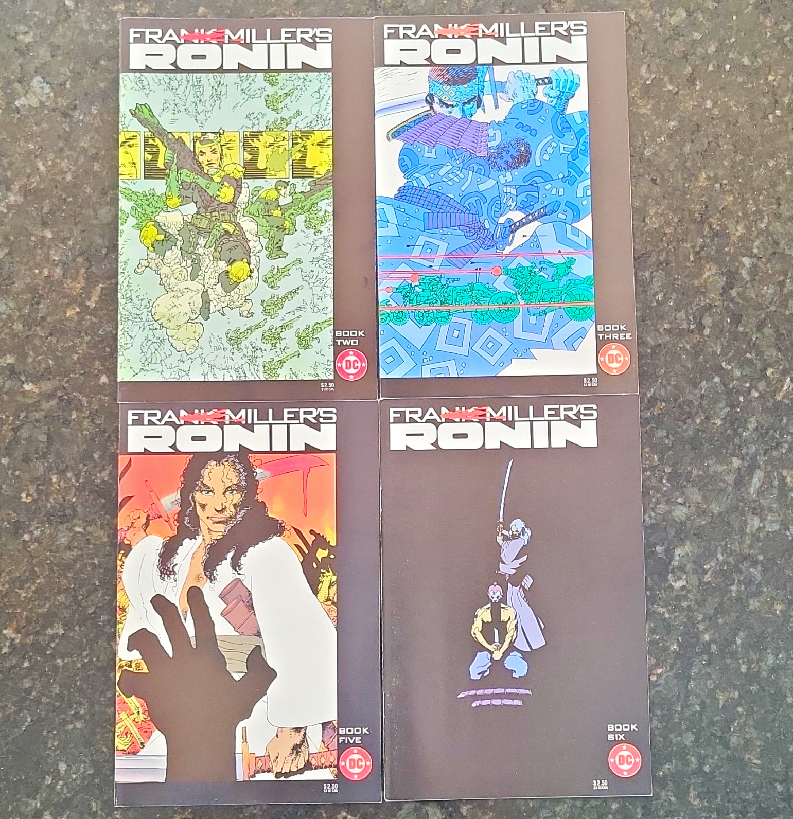 Frank Miller\'s Ronin DC Comics Lot (Books 2, 3, 5 & 6) English 1984 Frank Miller\'s Ronin DC Comics Lot (Books 2, 3, 5 & 6) English 1984
