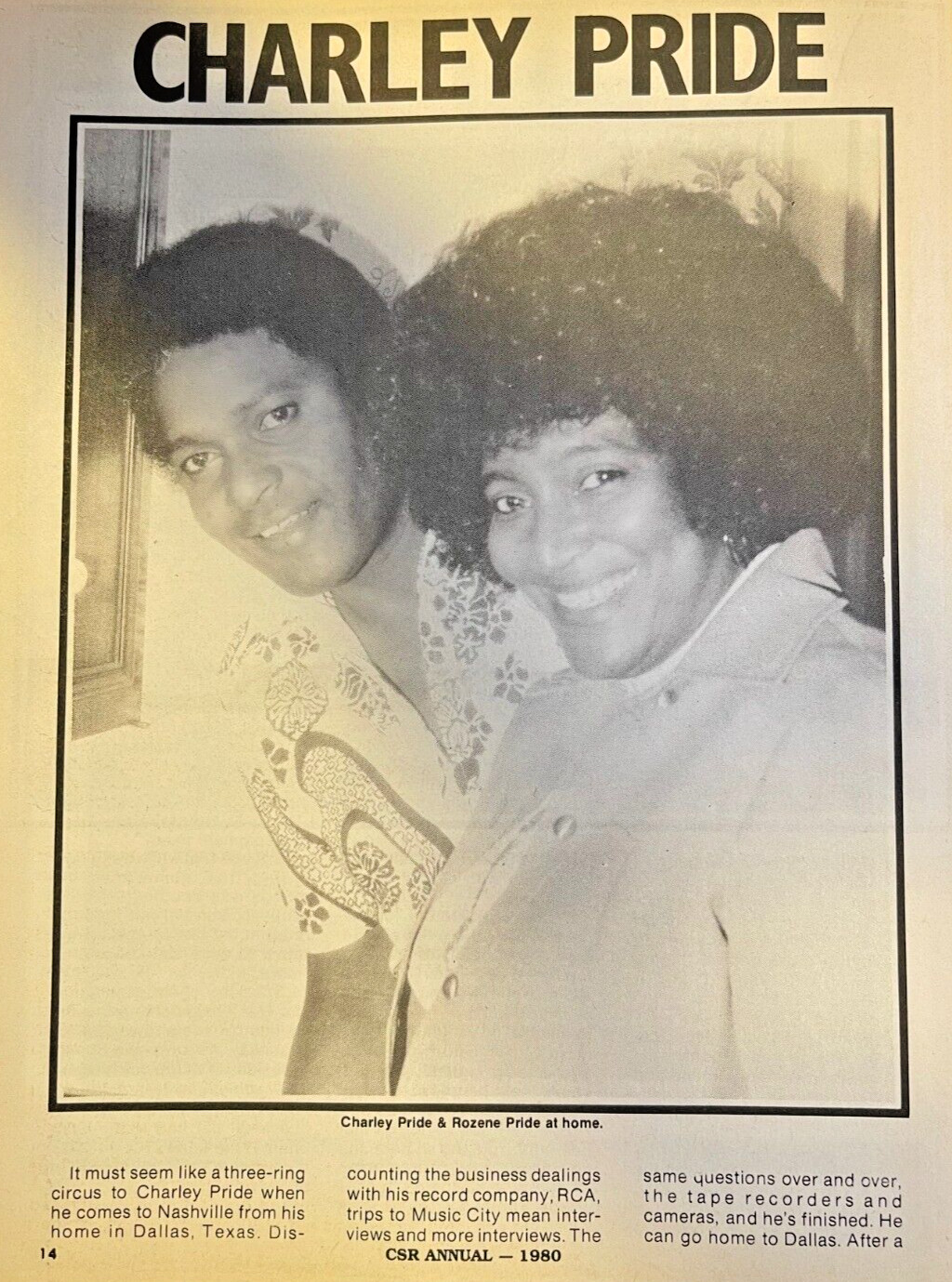 1980 Country Western Musician Charley Pride 1980 Country Western Musician Charley Pride