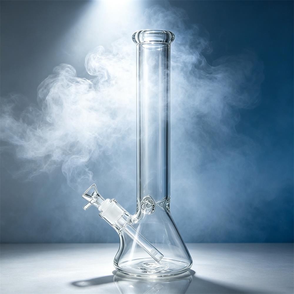 16 In Heavy 9mm Thick Glass Bong Heavy Bong Water Pipe 14mm Bowl Beaker & Screen