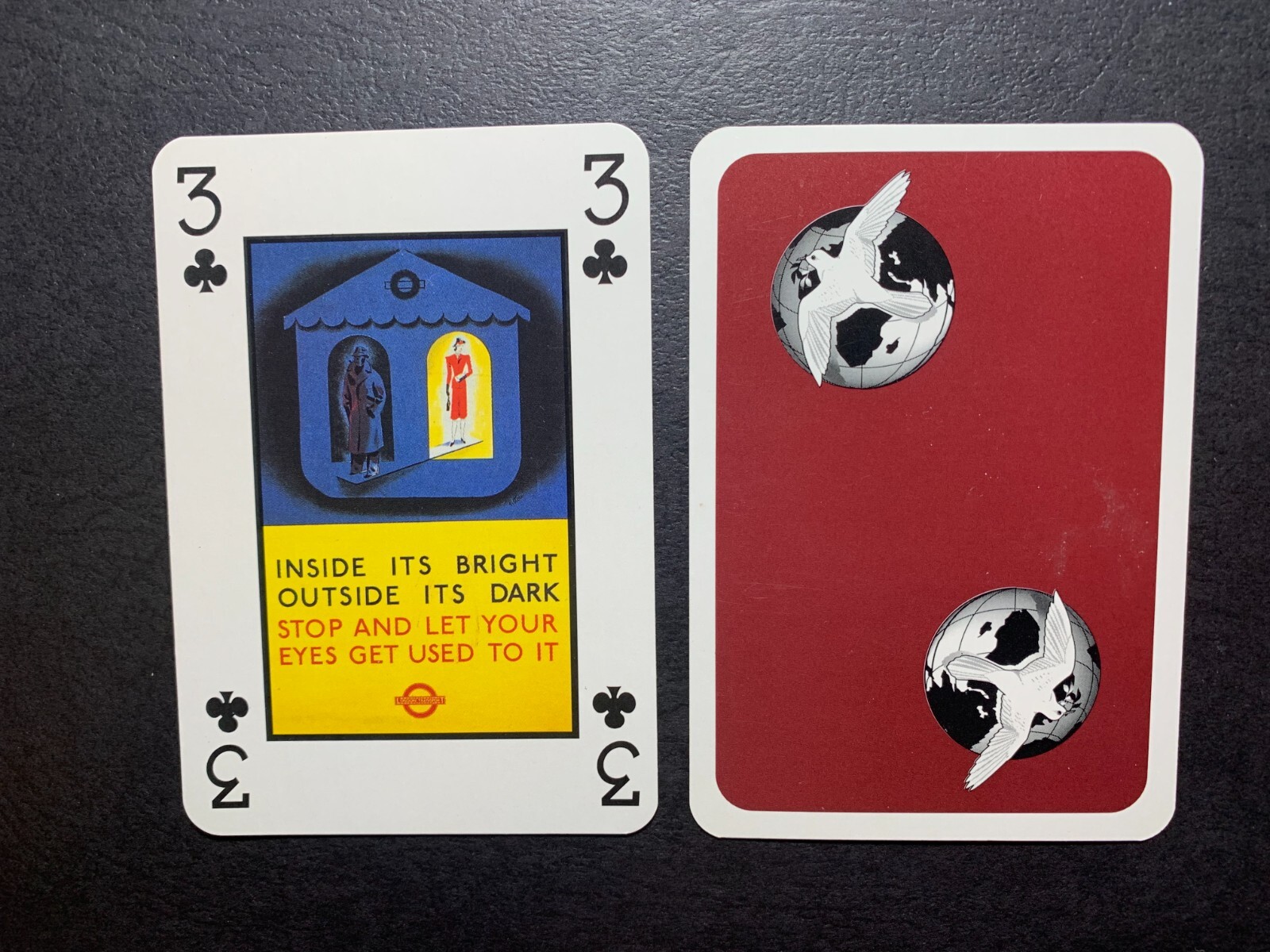 Swap Playing Card WW11 Historic Poster Card INSIDE ITS BRIGHT Swap Playing Card WW11 Historic Poster Card INSIDE ITS BRIGHT
