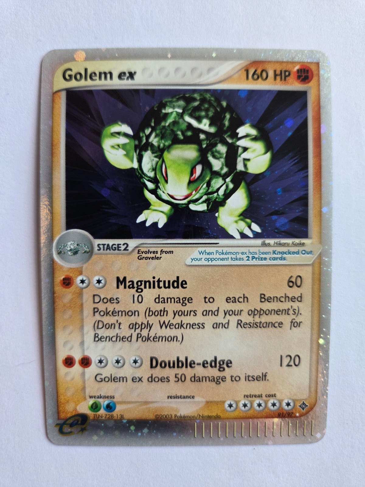 Pokémon TCG Golem ex 91/97 Dragon EX Holo Ultra Rare English
