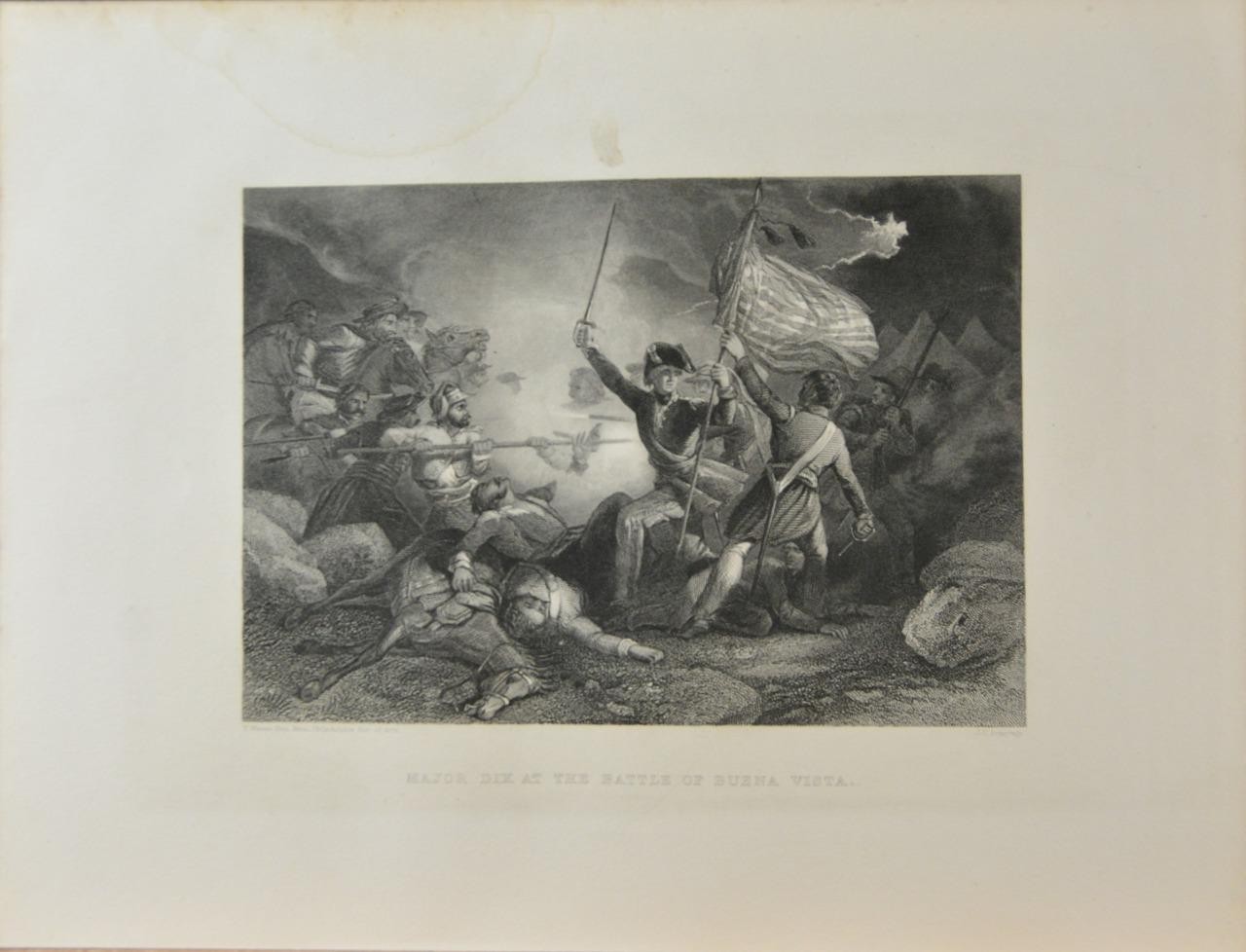 Antique United States Mexican War Major Dix Buena Vista Art 1878 American