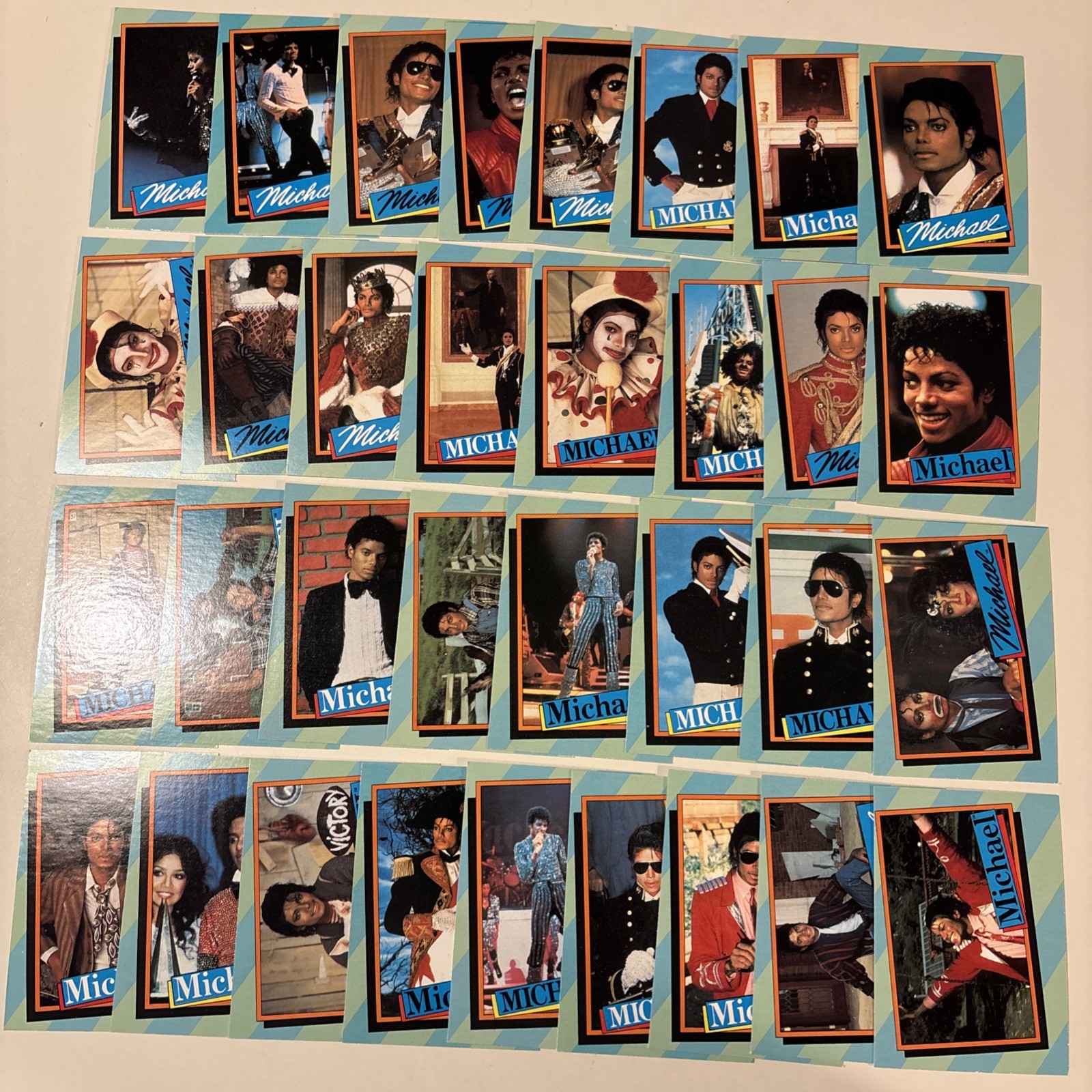 MICHAEL JACKSON 1984 Topps 2nd Series Trading Card Set - 33 Cards MICHAEL JACKSON 1984 Topps 2nd Series Trading Card Set - 33 Cards