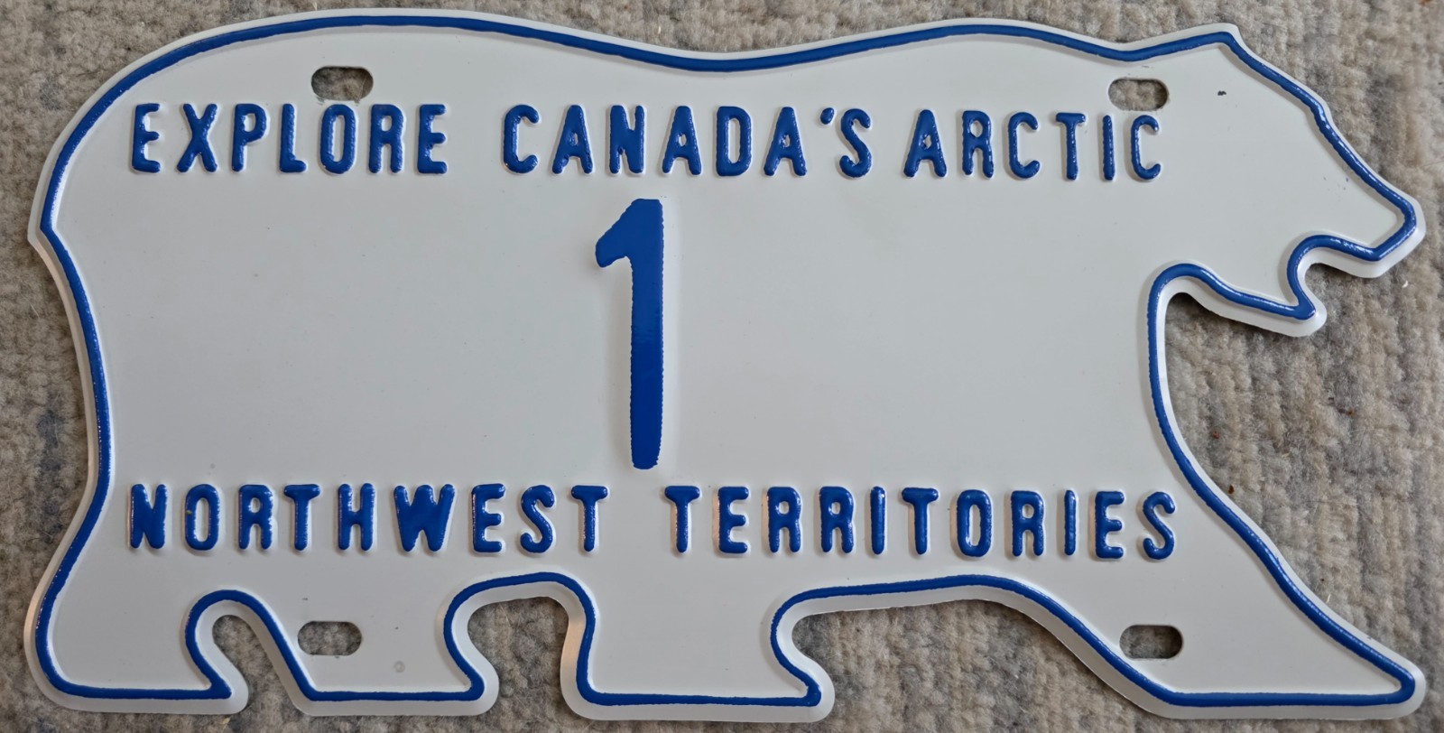 Northwest Territories 1986-2011 LOW NUMBER License Plate MINT # 1 Northwest Territories 1986-2011 LOW NUMBER License Plate MINT # 1