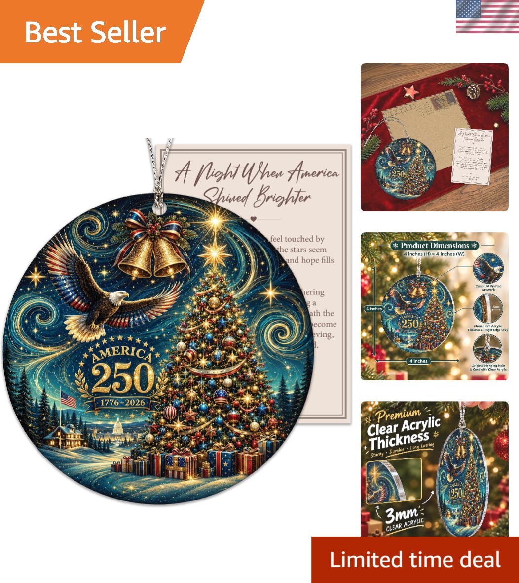 250 Christmas Ornaments - 250 Anniversary  Merchandise - Christmas Ornament 2...