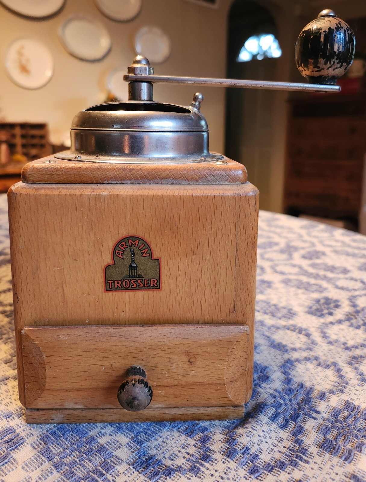 Vintage Armin Trosser Coffee Bean Mill Grinder German Coffee Collectible