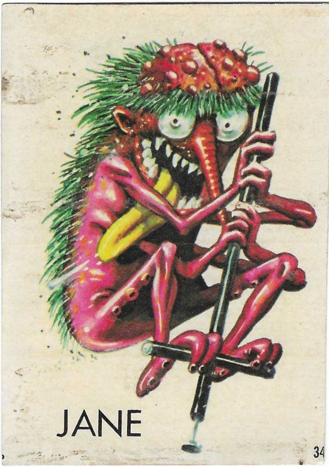 1965 TOPPS UGLY STICKERS #34 \ 1965 TOPPS UGLY STICKERS #34 \