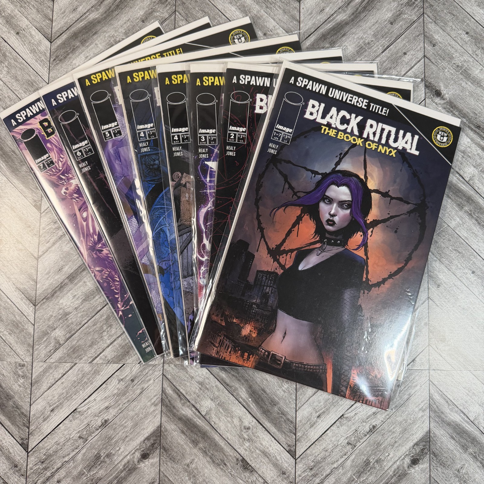 Black Ritual: The Book of NYX, 8 Book Run, #1, - 7, 2025, All Books NM Black Ritual: The Book of NYX, 8 Book Run, #1, - 7, 2025, All Books NM