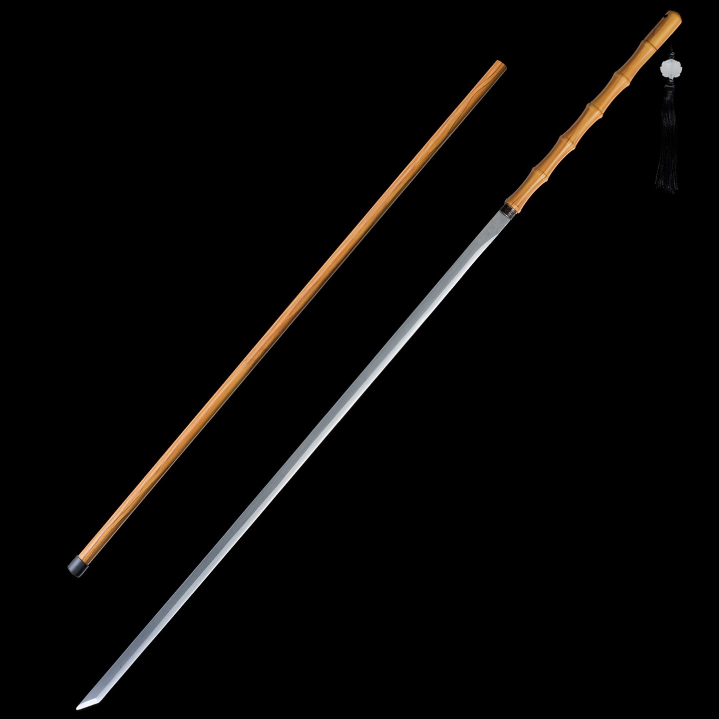 Chinese Reversible Fine Staff‑Sword Tang Sword Manganese‑Steel Rapier Slim Sword