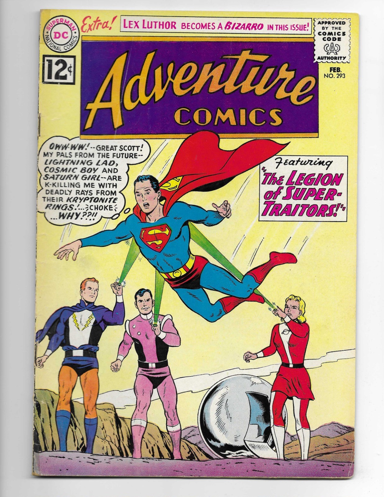 Adventure Comics 293 1962 DC Comics VG 4.0 2nd General Zod 1st Bizarro Luthor