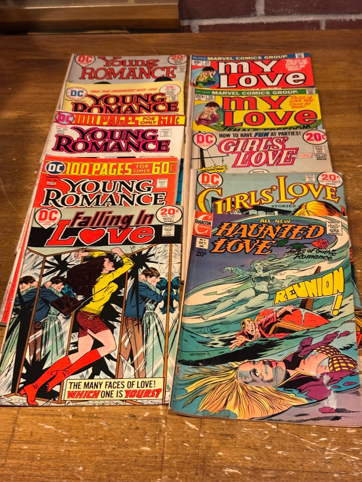 1970's Romance Comics Lot of (10) DC Books Young Romance My Love Girl's Love