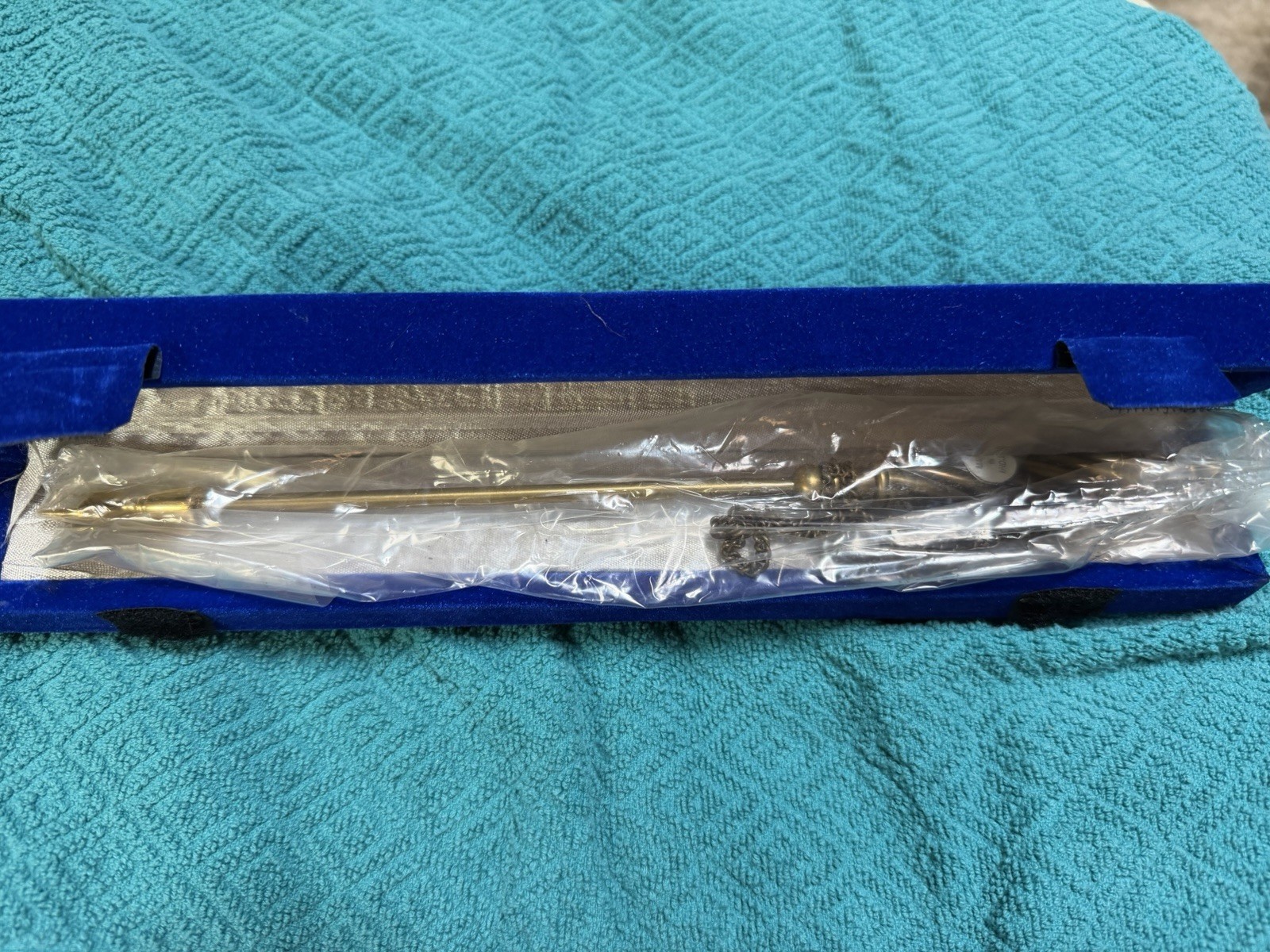 Antique Gold/Bronze Torah Pointer/Yad In Velvet Gift Box
