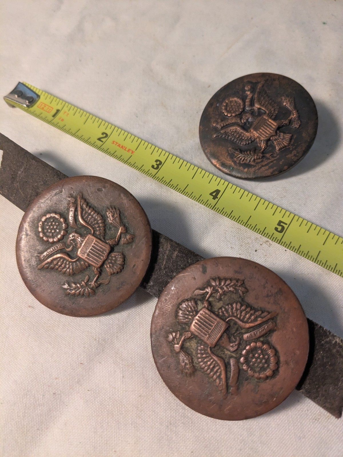 Vintage WWI US Army Horse Bridle Rosettes Lot 3 Brass US Cavalry Vintage WWI US Army Horse Bridle Rosettes Lot 3 Brass US Cavalry