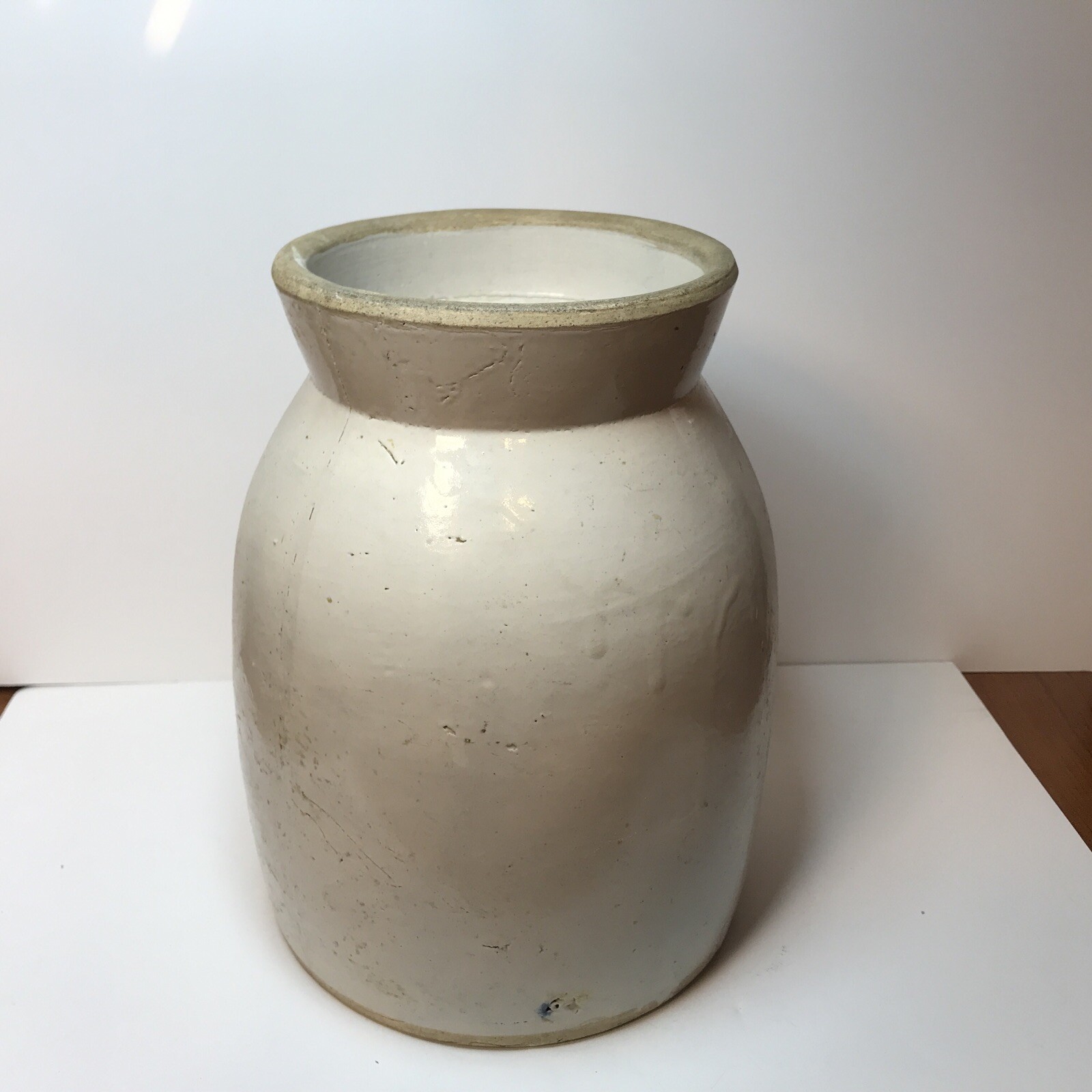 Vintage Jug Pitcher STONEWARE Pottery 9” Tall