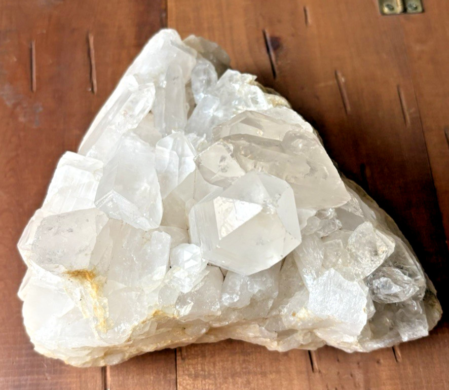 Large Natural Clear Quartz Crystal Cluster Multiple Points Display 6.25 lb