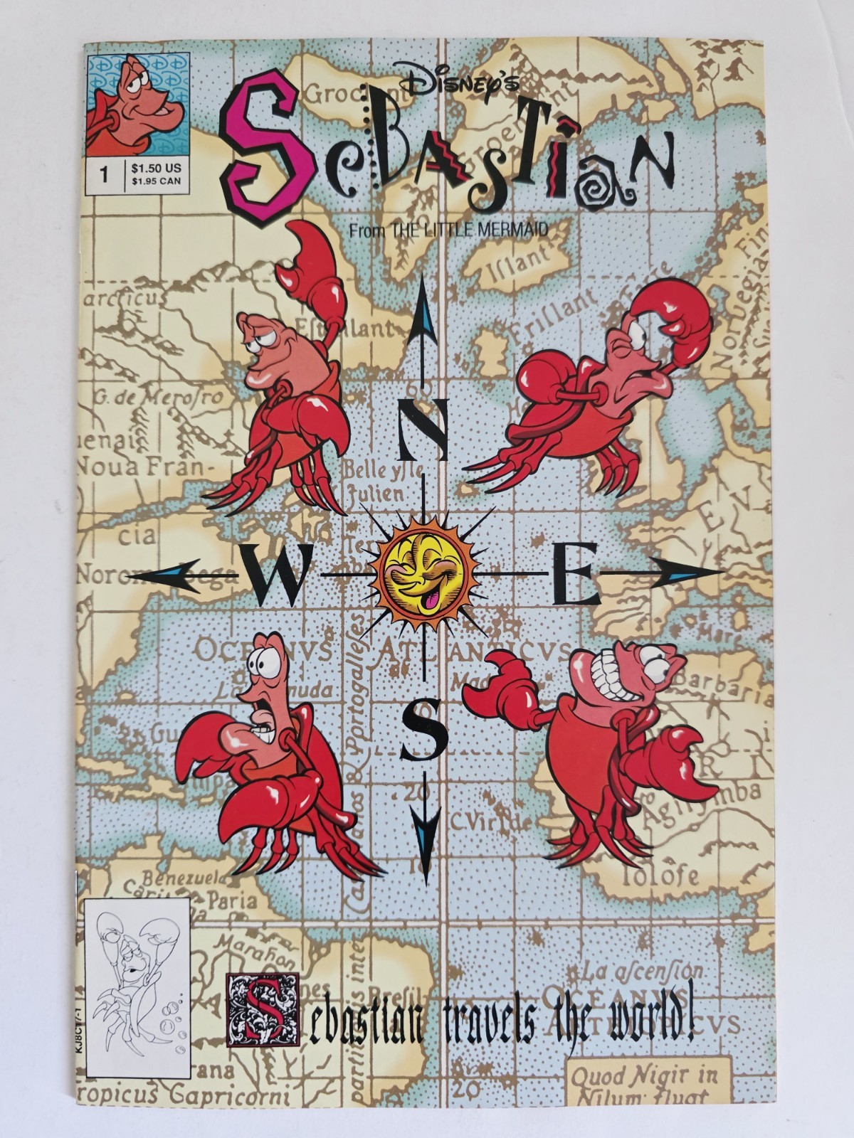 WALT DISNEY\'S SEBASTIAN #1 9.4 NM 1992 SEBASTIAN TRAVELS THE WORLD DISNEY COMICS