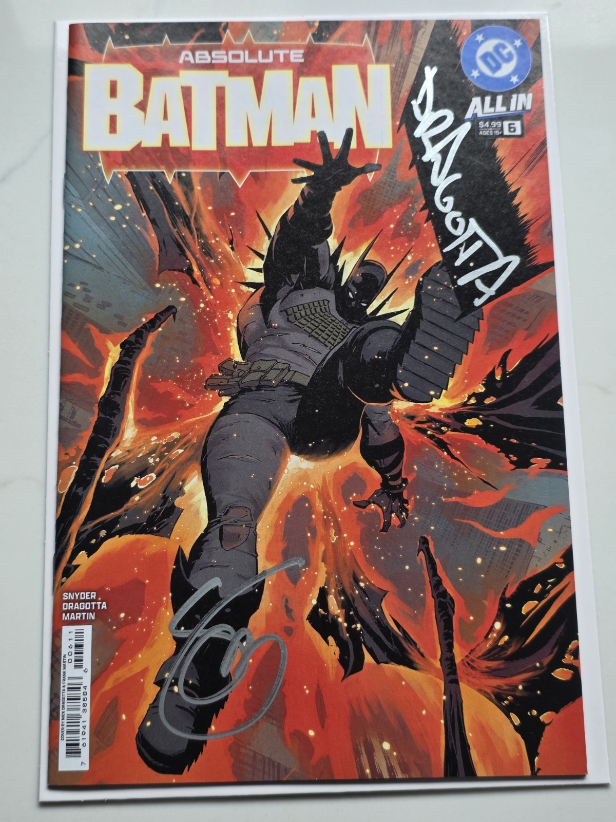 Absolute Batman #6 1st Print Signed X2 Nick Dragotta Scott Snyder NM 🔥COA