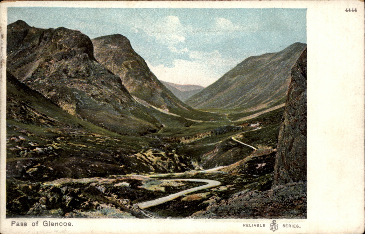 Pass of Glencoe Scotland vintage postcard b592 Pass of Glencoe Scotland vintage postcard b592