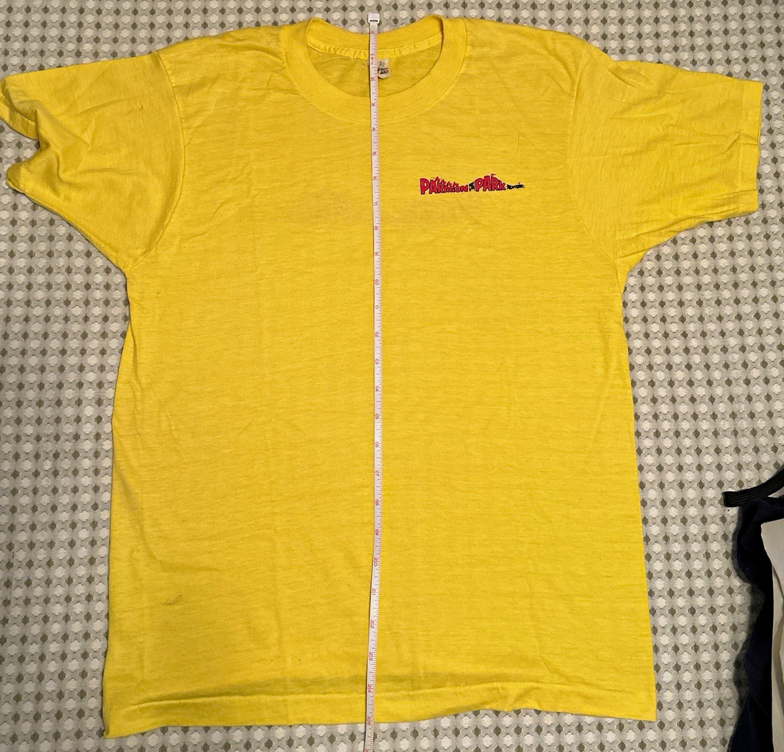 Paragon Park -Rare Vintage Nantasket Beach Amusement Park Yellow T-Shirt- Large