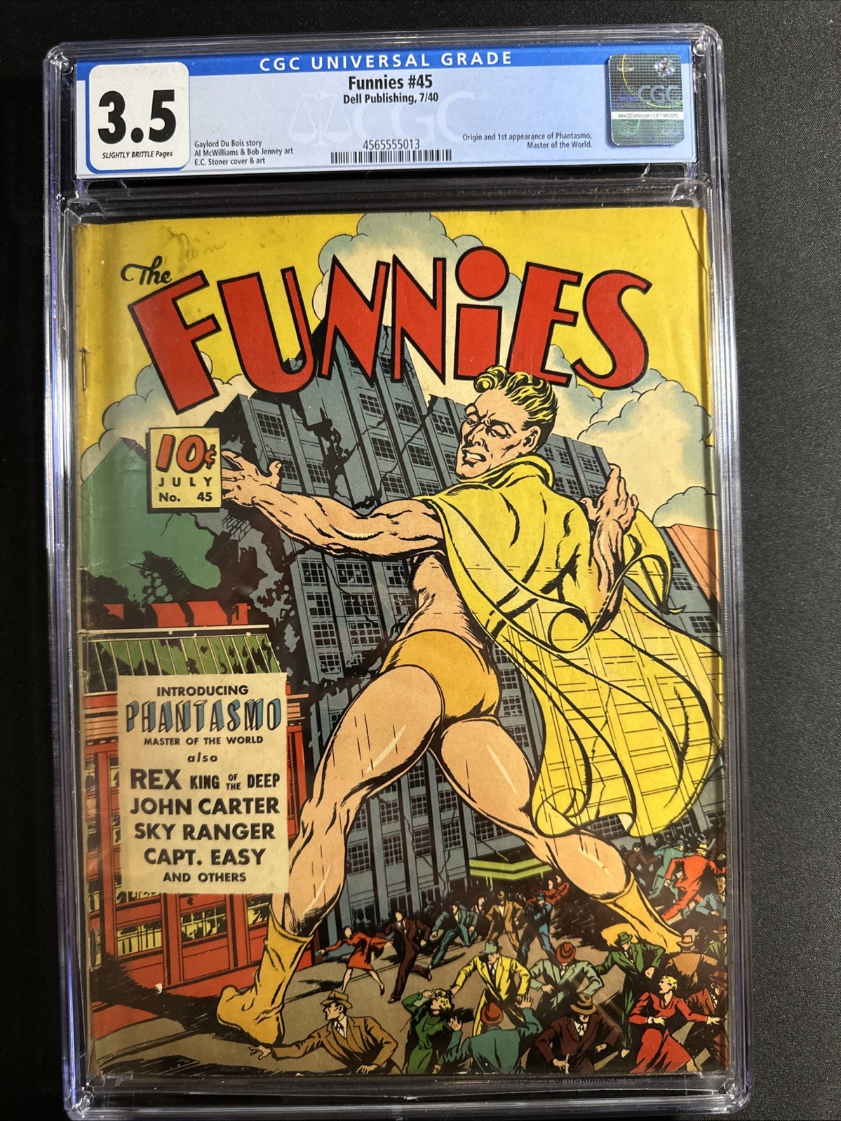 The Funnies #45 Dell Publishing 1940 CGC 3.5 Golden Age 1st Phantasmo *S11
