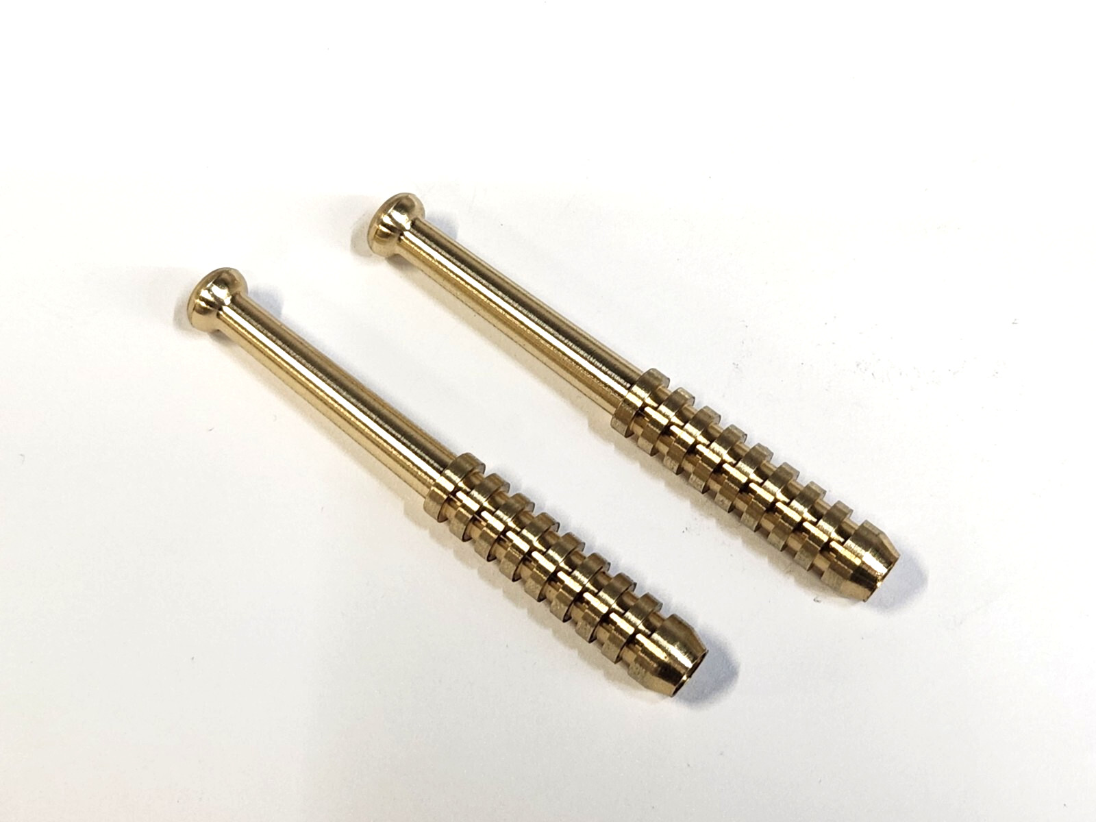 TWO OLD SCHOOL SOLID BRASS METAL ONE HITTER PIPE  DUGOUT BAT 3\