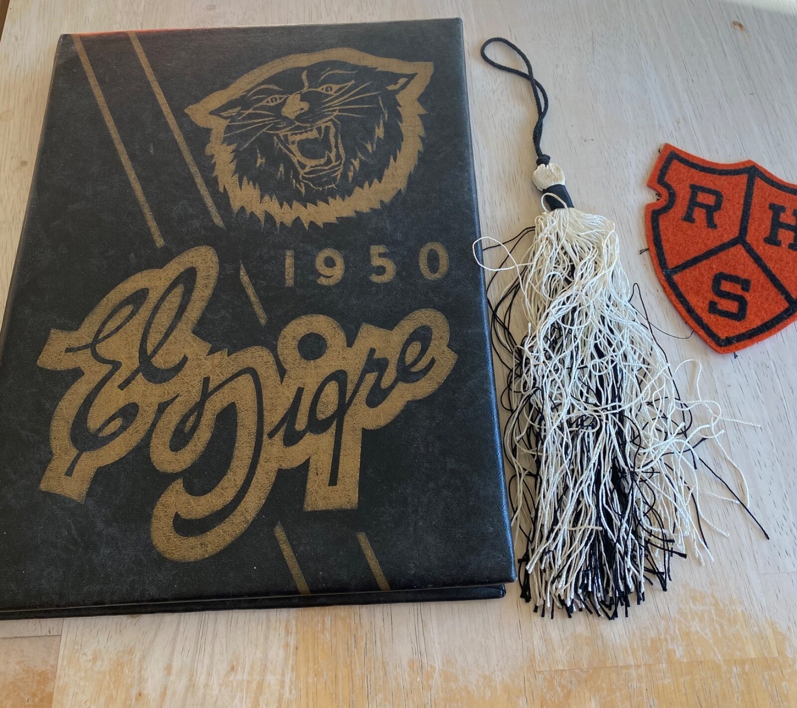 1959 El Tigre Yearbook and Patch 1950 New Mexico 