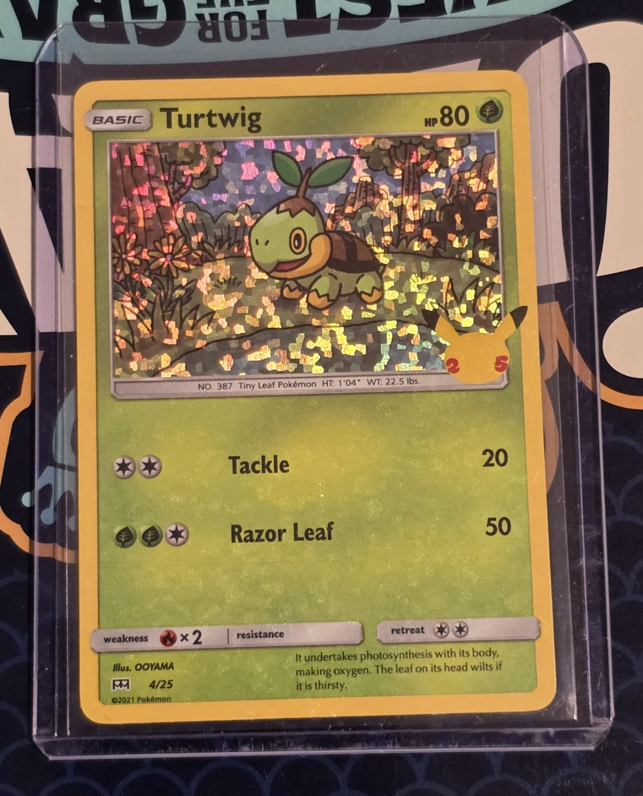 2021 McDonald\'s Pokémon 25th Anniversary TCG Turtwig 004/025 Holo NM Or Better