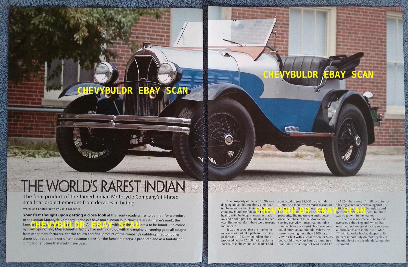 1928 Indian X4 History Info Article 