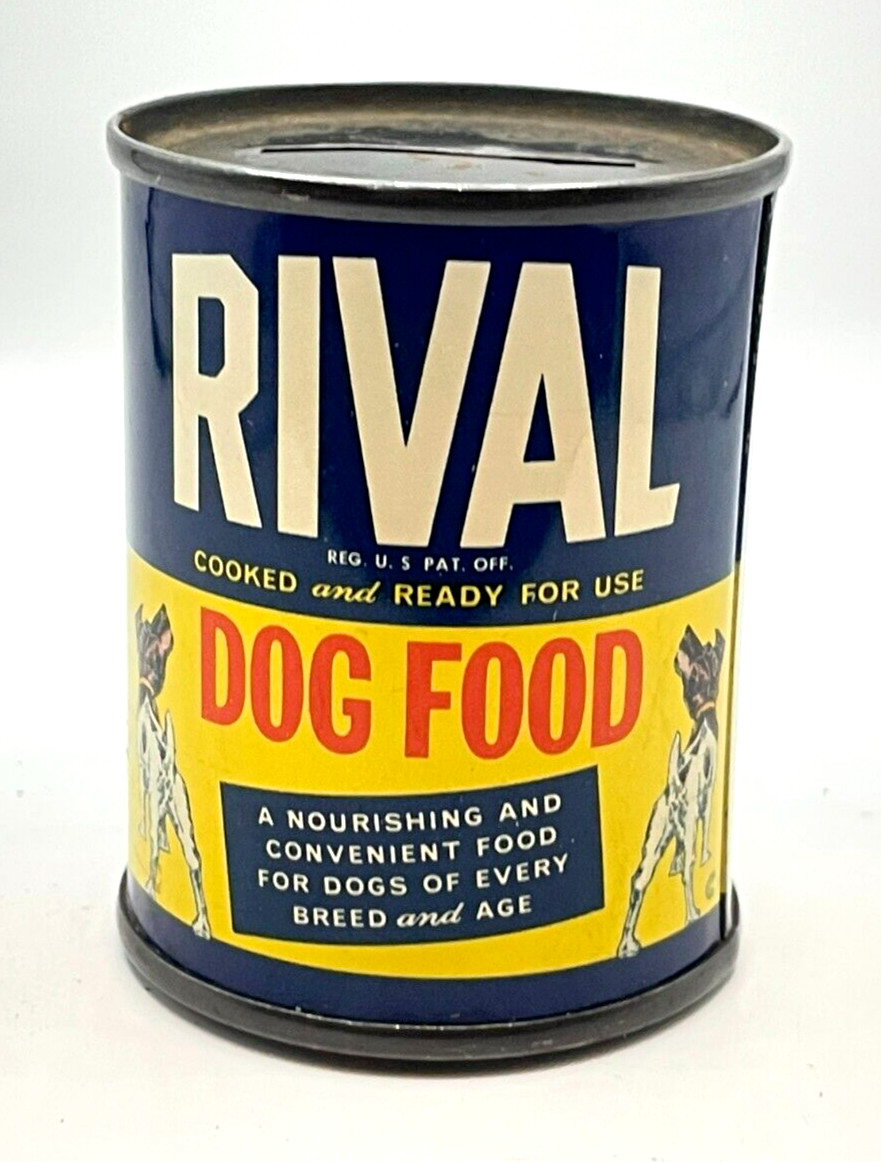Rival Dog Food Metal Can 2.75\