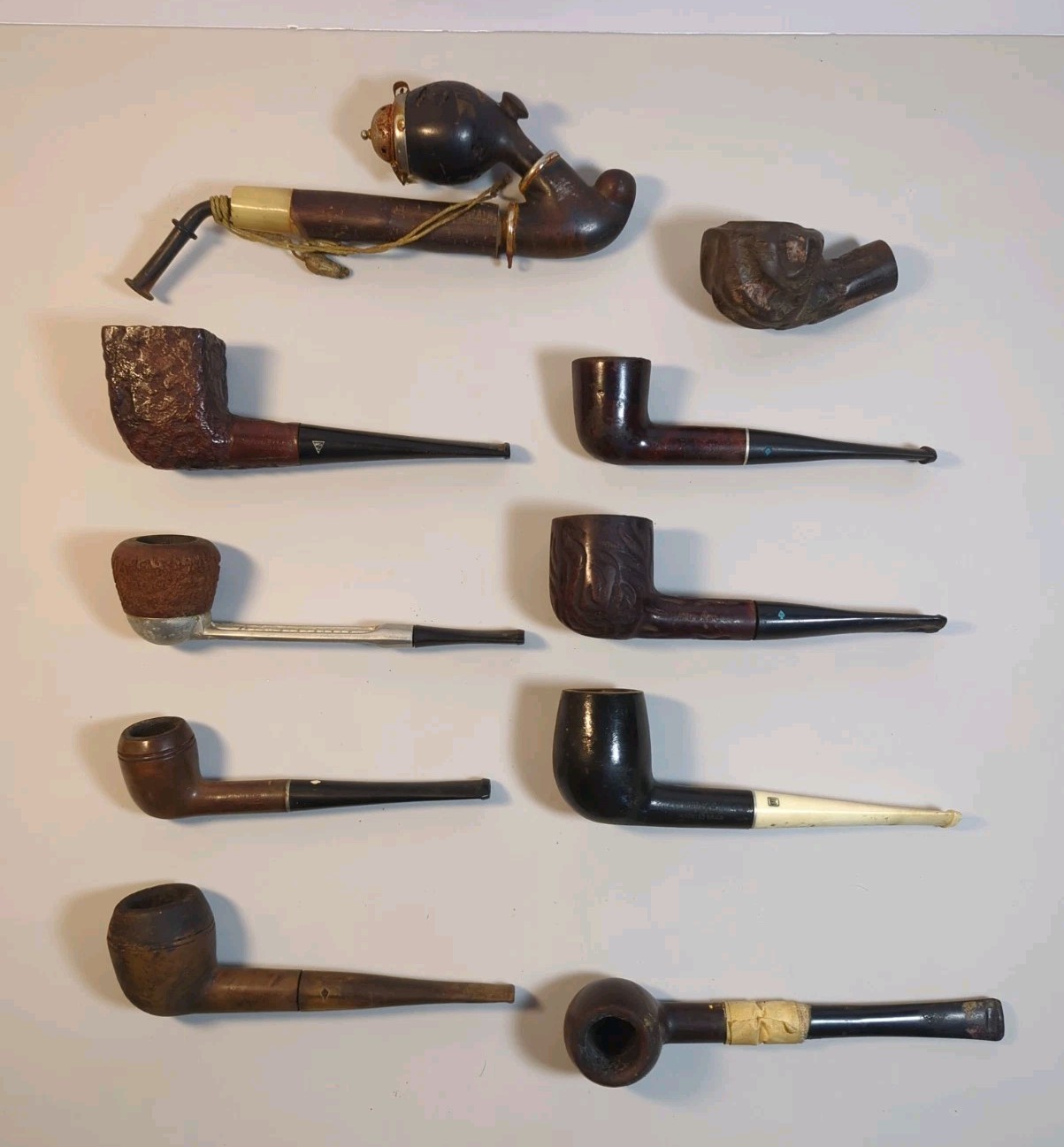 Vintage Smoking Pipes Estate Find – Antique Style Collectible Tobacco Pipes lot