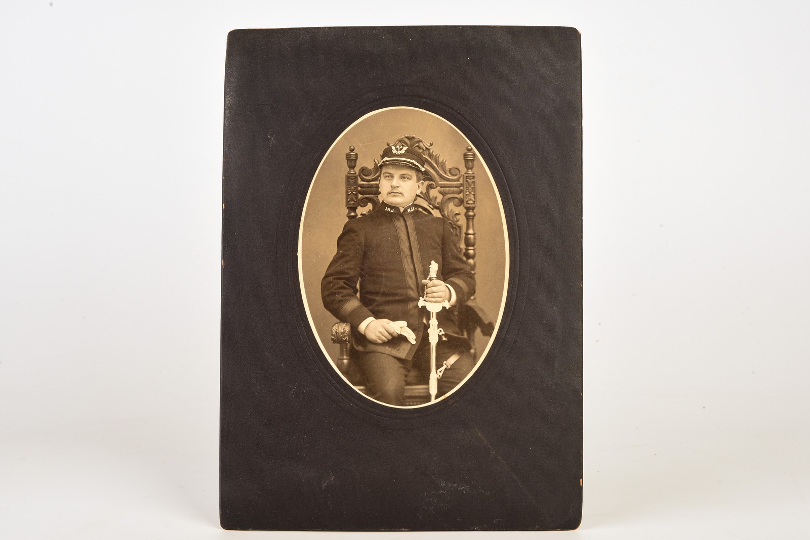 1880s Mounted Albumen Print 6x8⅜\'\' - Civil War NJ State Militia Officer V25