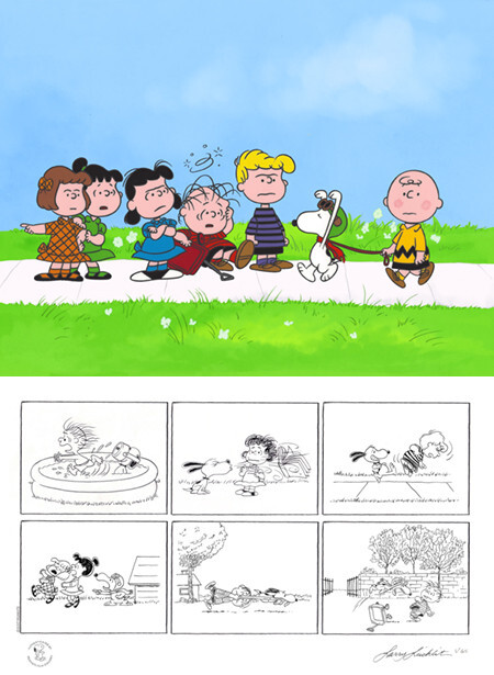 Peanuts-The Jig\'s Up. Collared Again-He\'s Your Dog Charlie Brown-Limited Ed Cel+