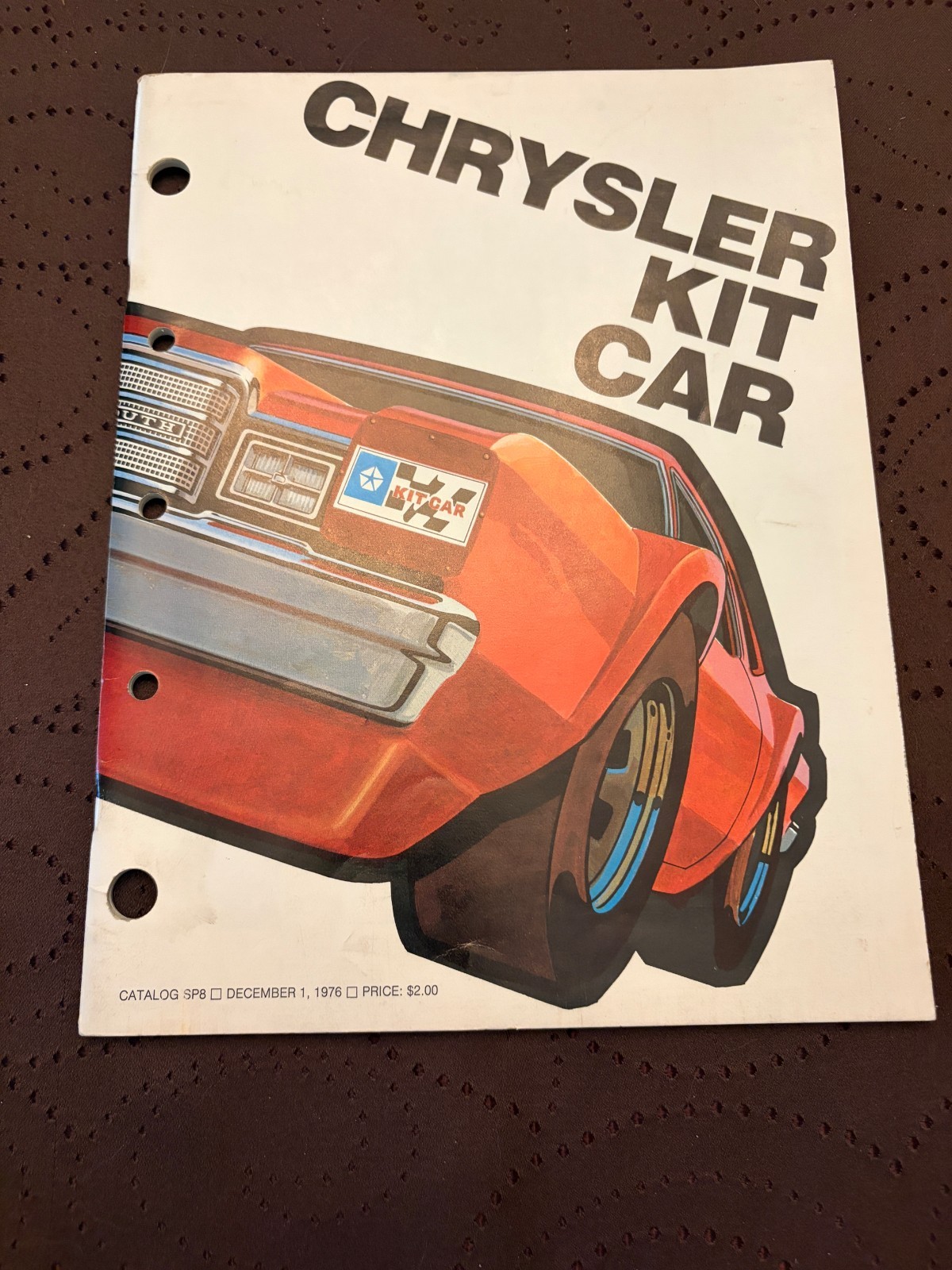 RARE Vintage 1976 Chrysler / MOPAR Kit Car Catalog With Parts Package Lists