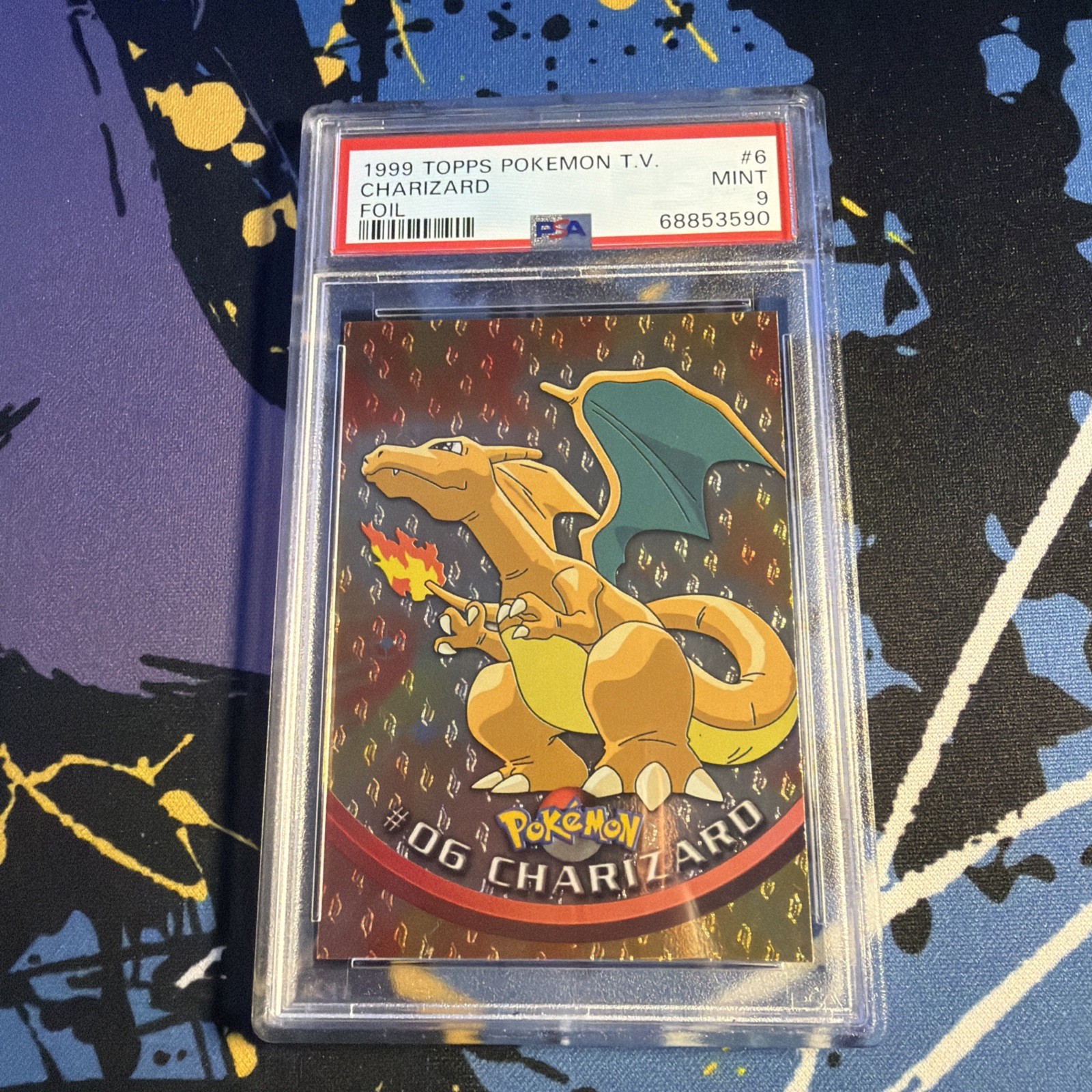 Charizard 1999 Topps Pokemon TV Animation Edition #6 Foil PSA 9