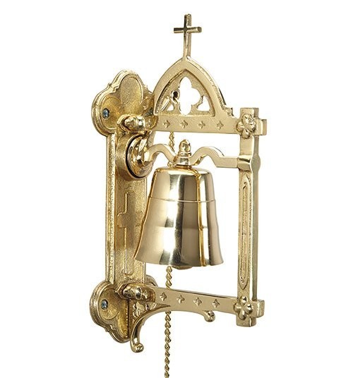 Stunning Design Budded Wall Bell Brass Church Religious Decorative Accessory