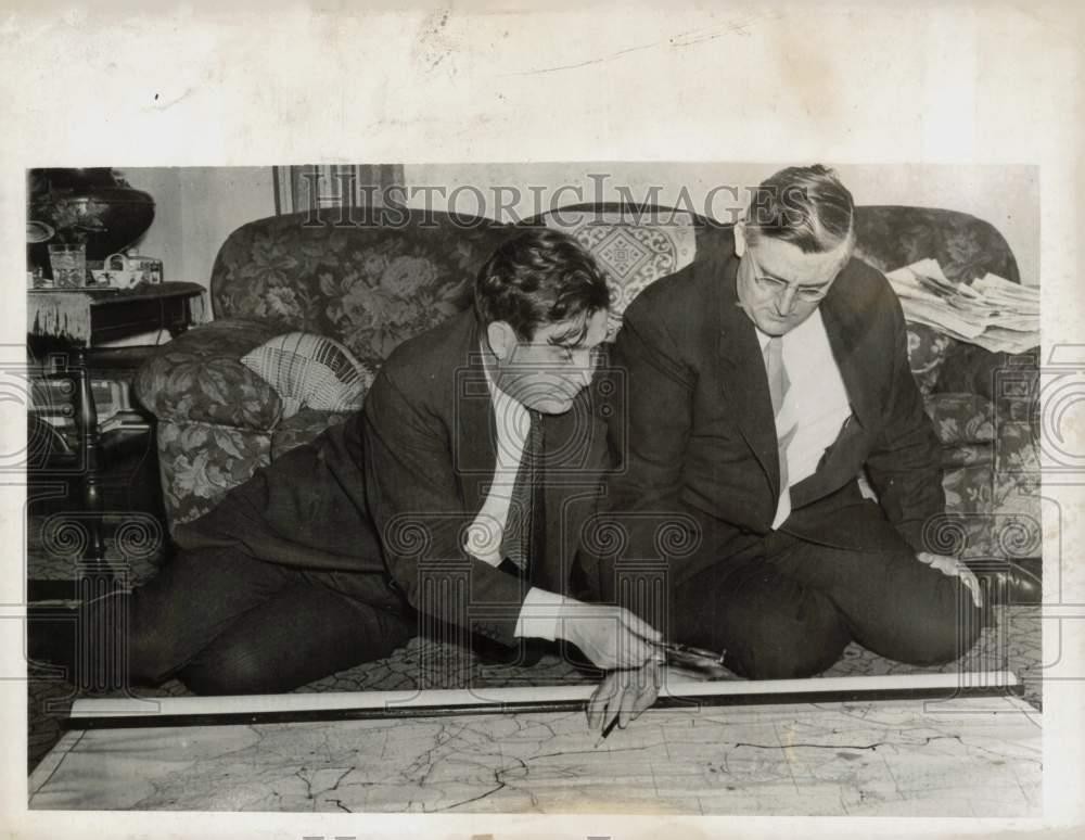 1940 Press Photo Wendell L. Willkie and Harold Gallagher in Rushville, Indiana