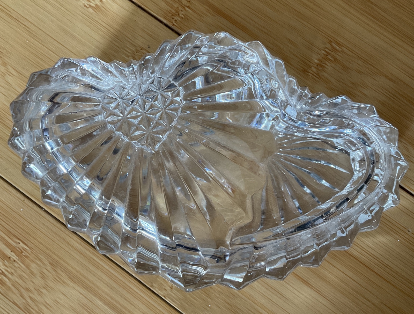Clear Glass Trinket Dish Studio Nova Crystal Unique Covered Heart Jewelry Candy