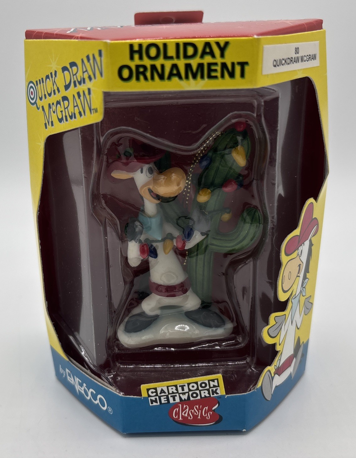 Vintage Quick Draw McGraw 1999 Enesco Cartoon Network Holiday Ornament