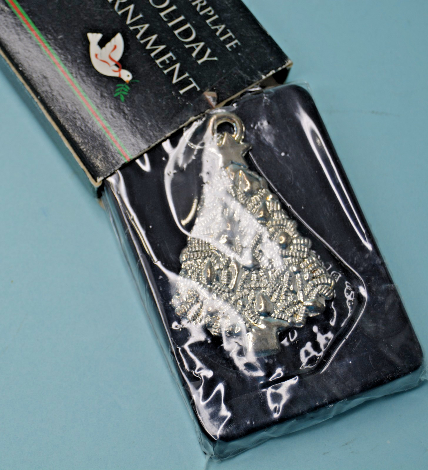 Silverplated Christmas tree ornament NIB