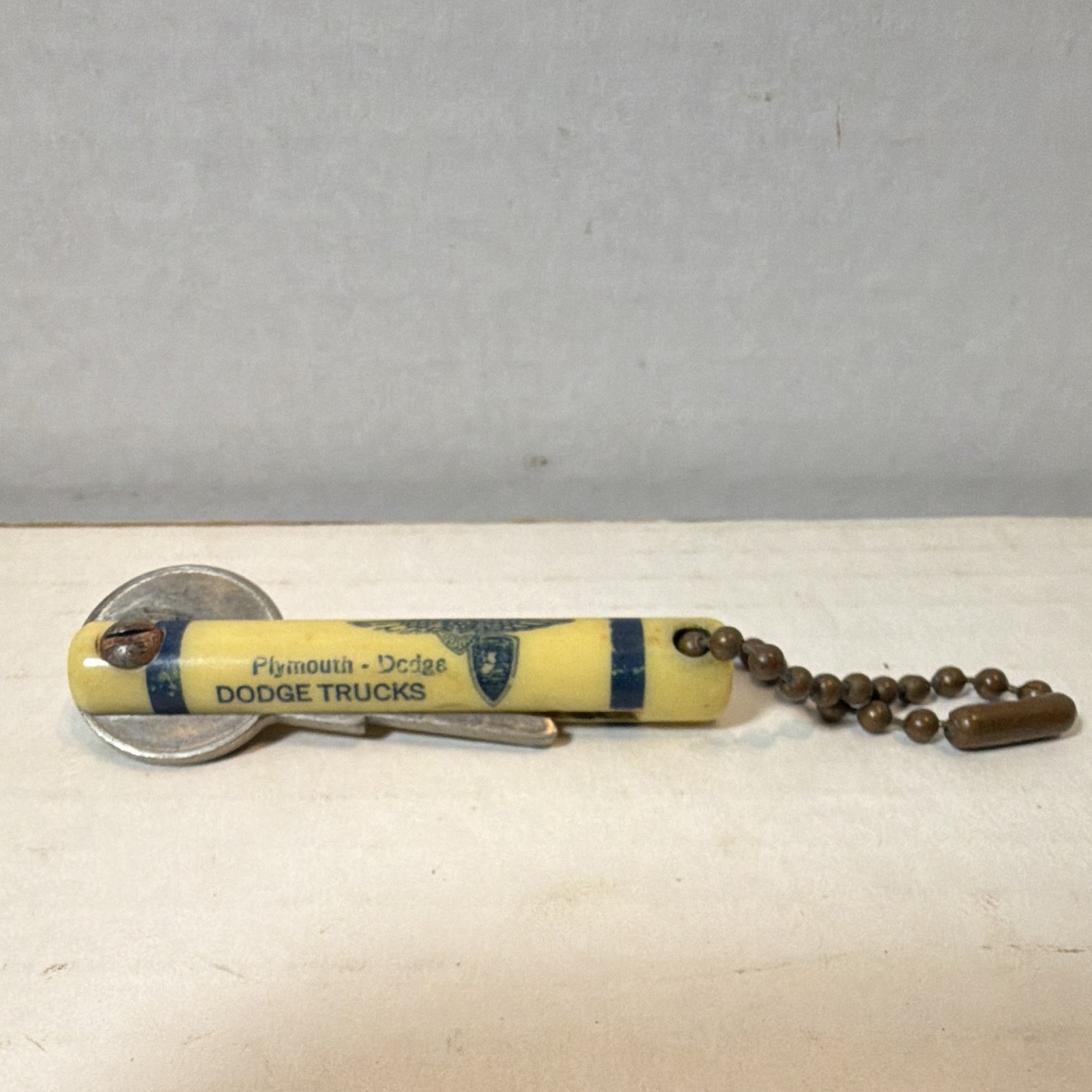 Early Pre 1950’s Dodge Plymouth Truck Folding Key Chain Rare Rare
