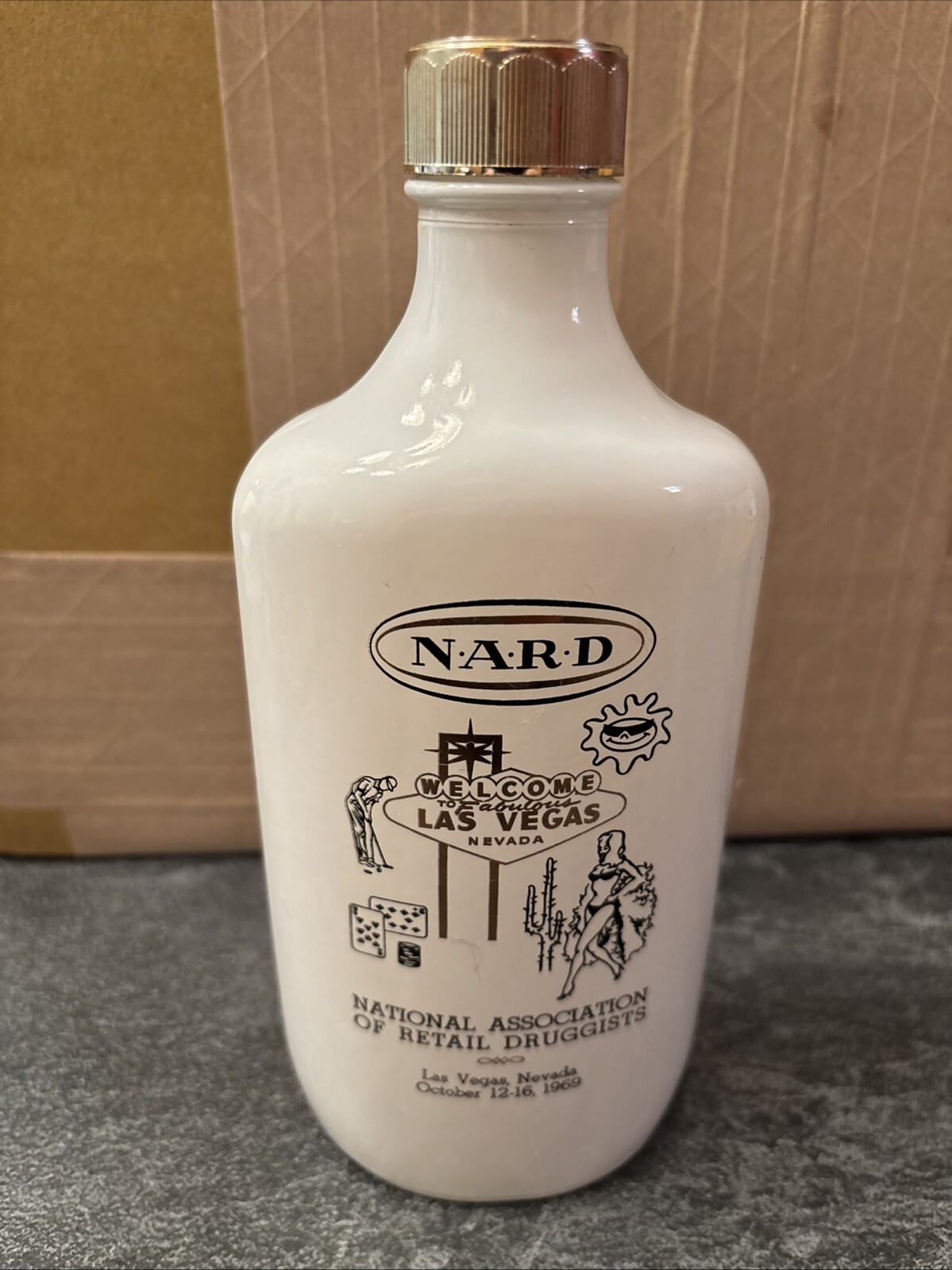 National Association Of Retail Druggists 1969 NARD Vintage Bottle Las Vegas #B