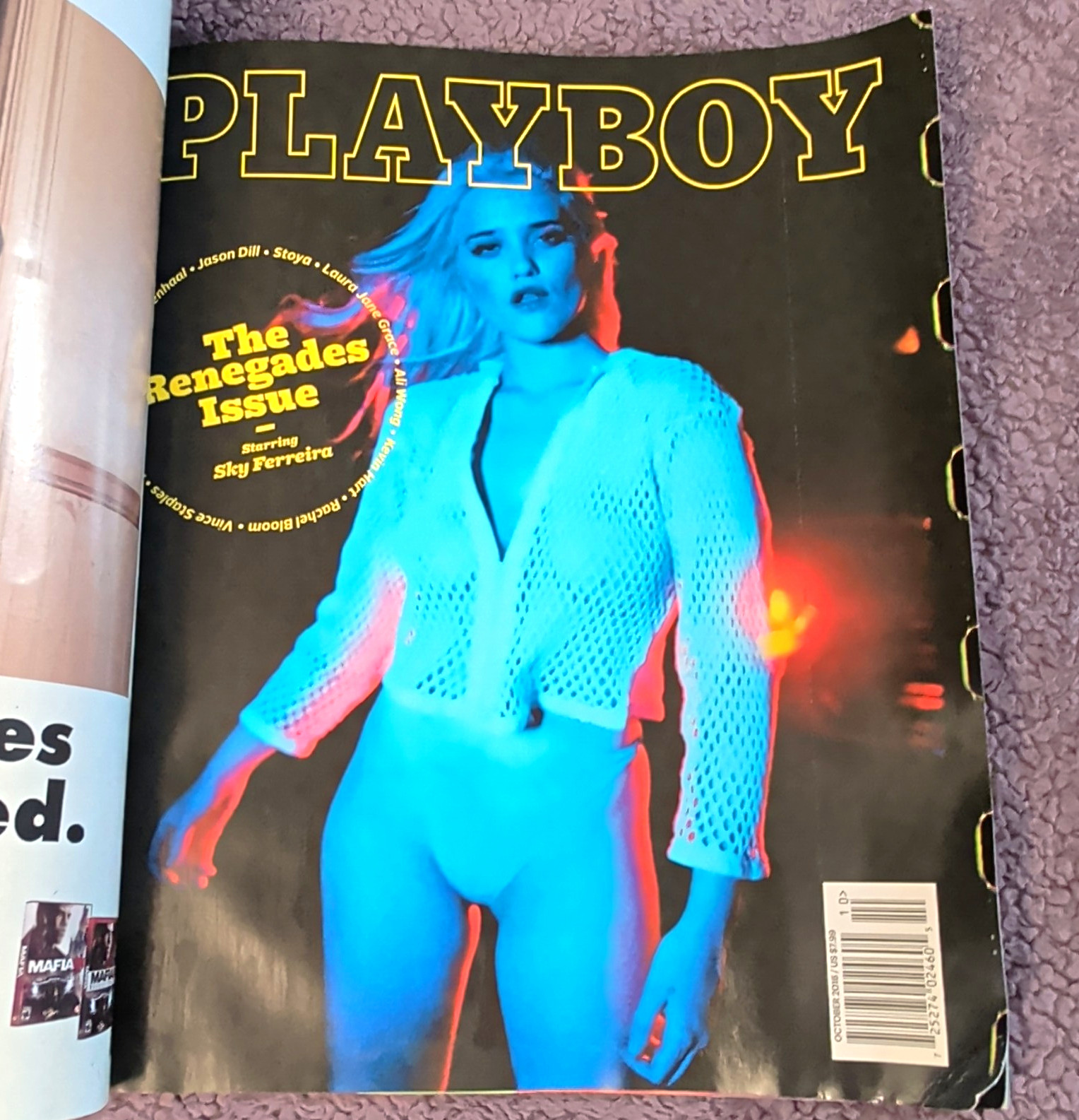 Playboy October 2016 Renegades Issue w/ advertisment Centerfold intact no nudity