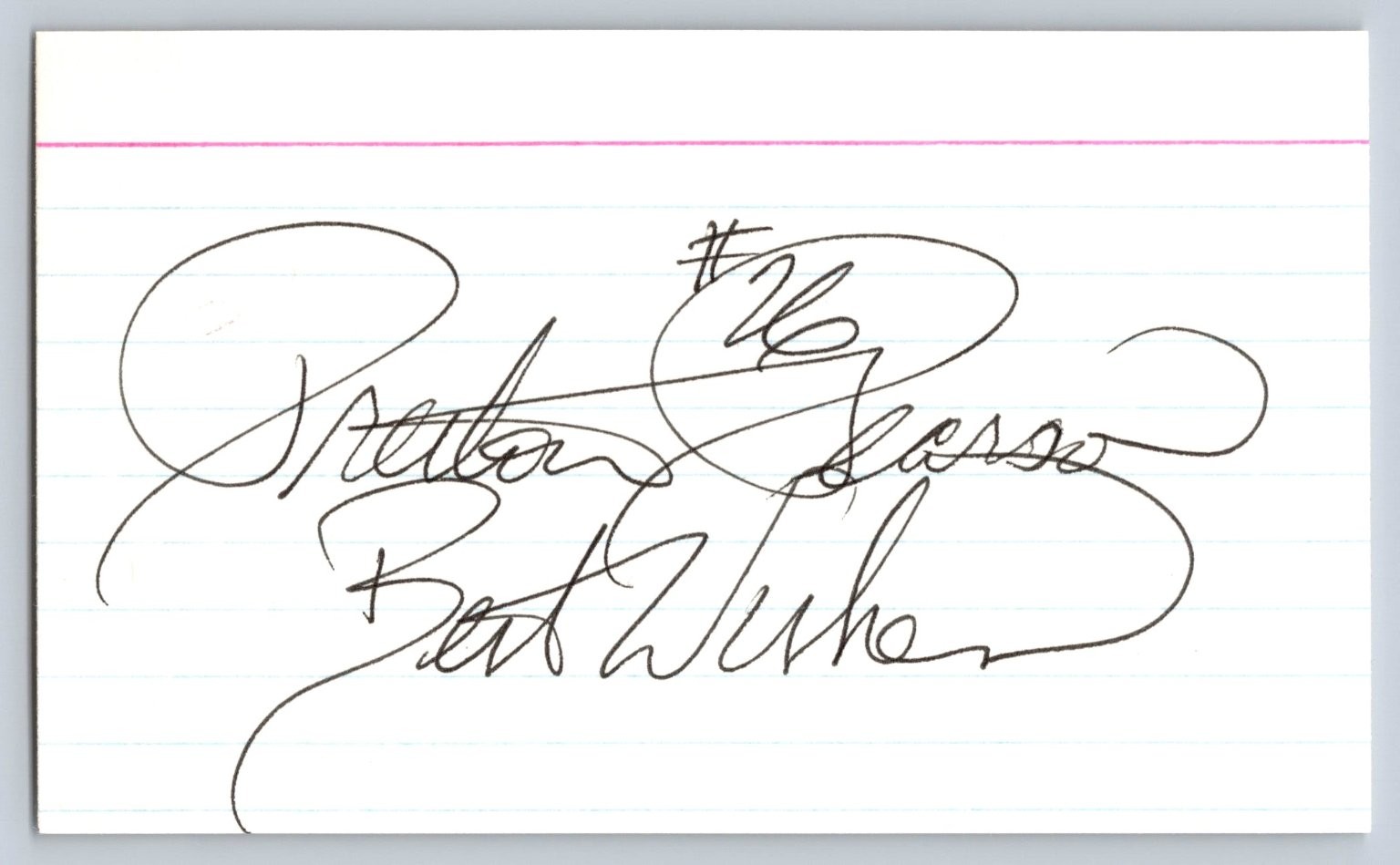 Preston Pearson Autographed Index Card #26 Best Wishes Football HOF