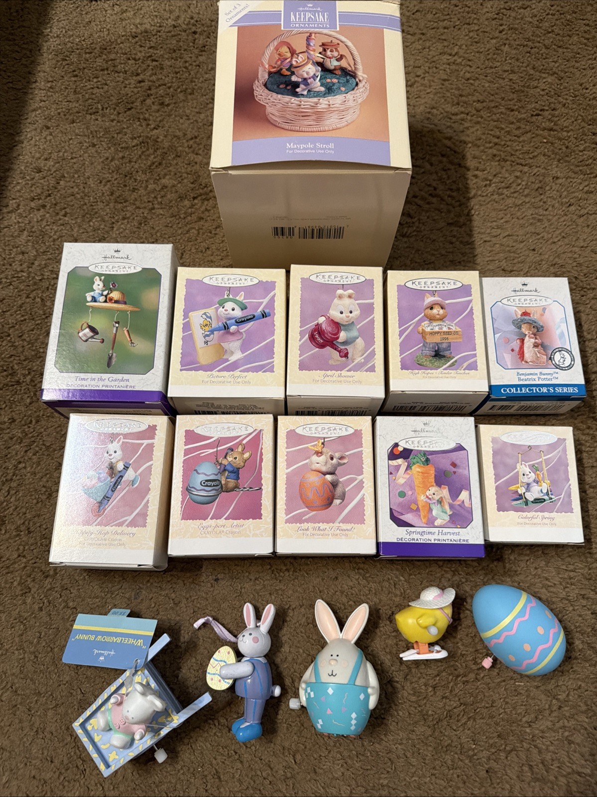 Hallmark Keepsake Easter Bunny Ornament Lot 1993-1999 Lot of 16, Rare Lot Hallmark Keepsake Easter Bunny Ornament Lot 1993-1999 Lot of 16, Rare Lot