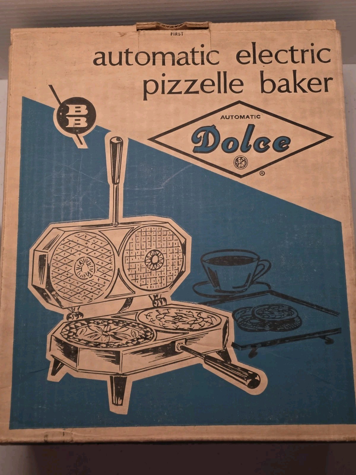 Dolce Automatic Electric Pizzelle Baker Model 300-EP Vintage 1960\'s In Box