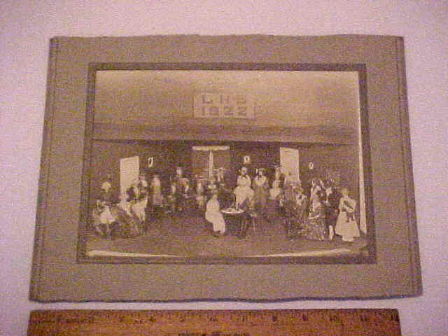 Antique 1922 Lititz , Pennsylvania High School Class Photo Stage Play Enactment