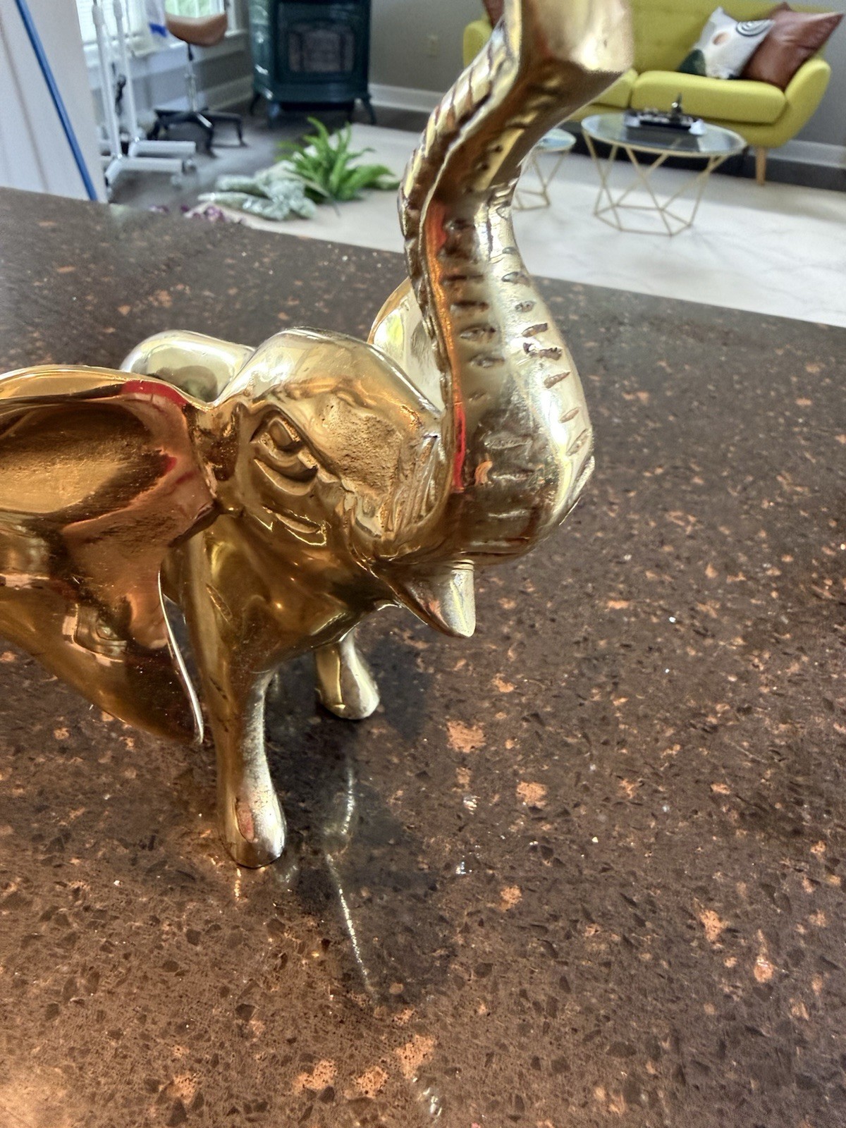 Good Luck Trunk Up Brass Elephant