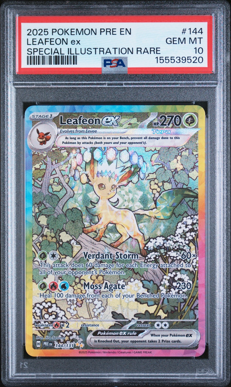 2025 Pokemon Pre En-Prismatic Evolutions #144 Leafeon Ex SIR PSA 10 2025 Pokemon Pre En-Prismatic Evolutions #144 Leafeon Ex SIR PSA 10