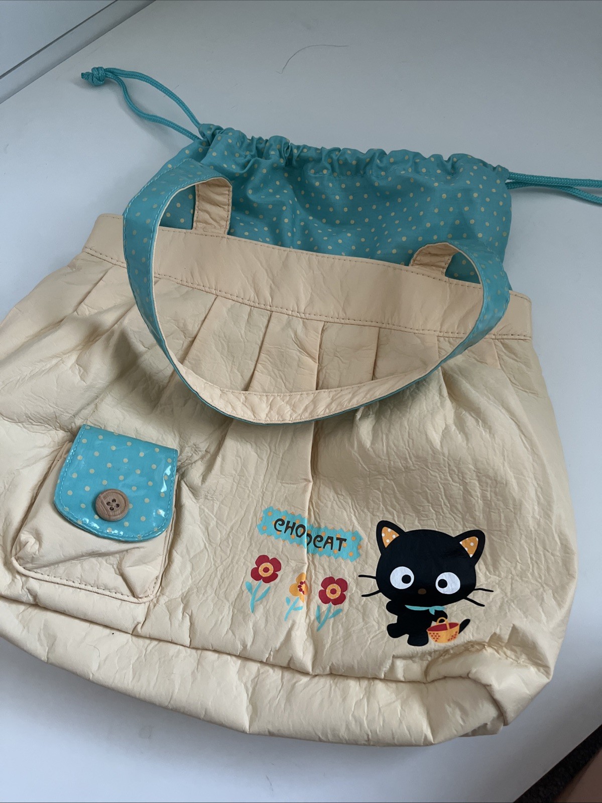 Vintage Y2K Sanrio Chococat Yellow Blue Bag 2006